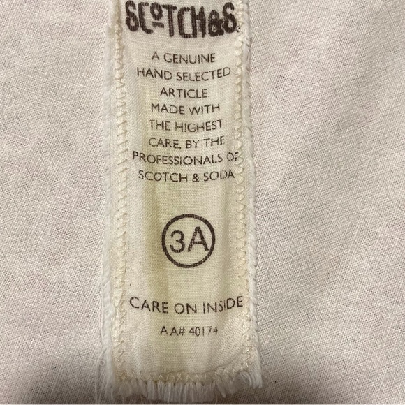 VTG Scotch & Soda Blue/White Striped Button-Up w/Pearl Snap Cuffs | Some Flaws - Picture 5 of 15